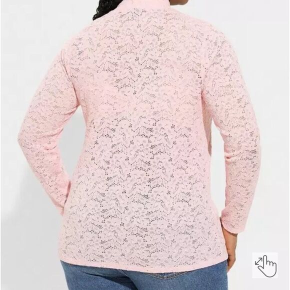Torrid light puck lace long sleeve mock turtleneck top
Sz 1X - Picture 2 of 8